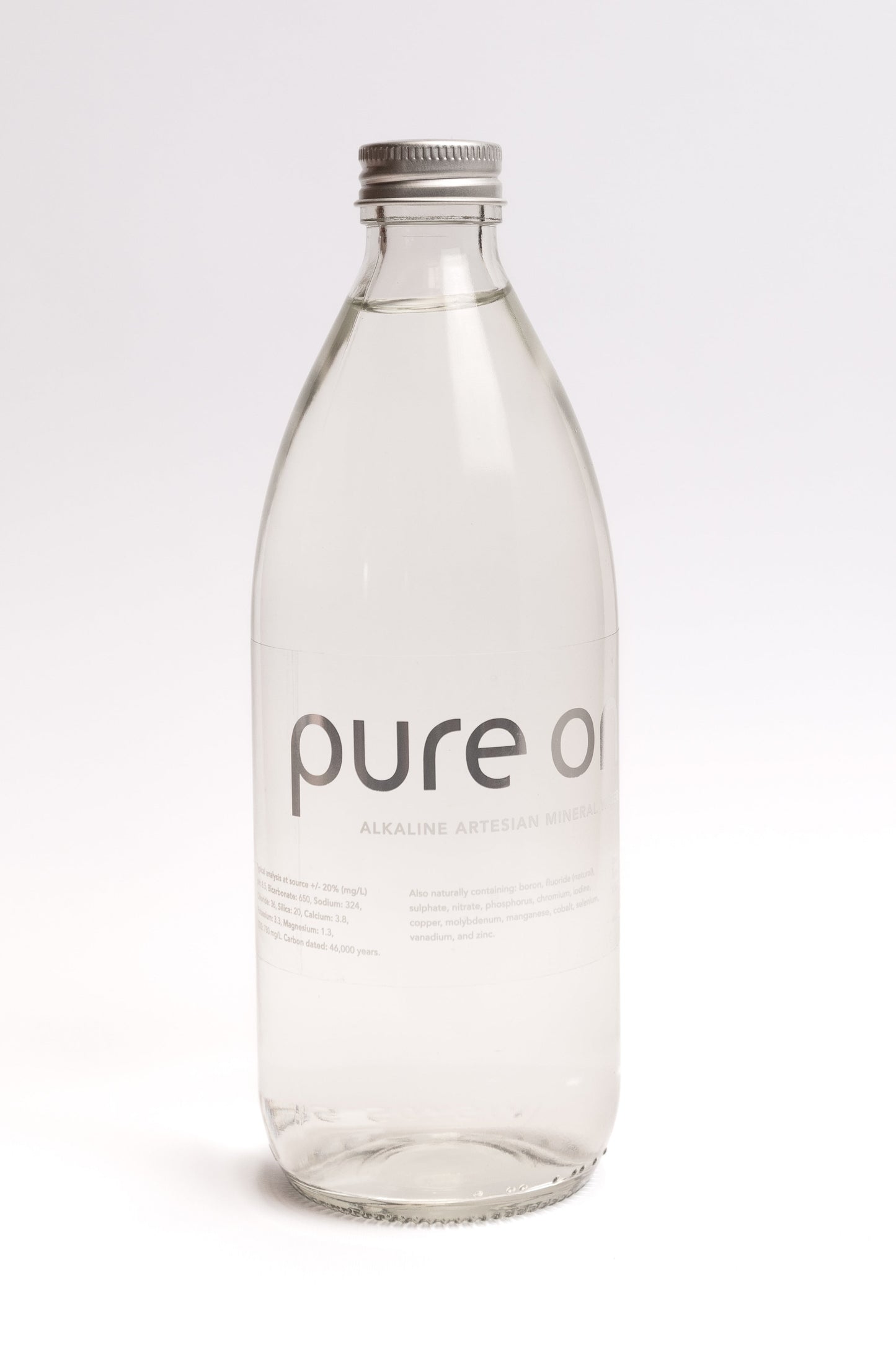 Pure One I New Zealand Mineral Water I 500ml Glass - Case of 12
