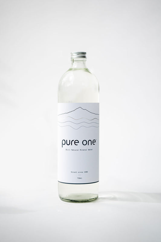 Pure One I Natural New Zealand Mineral Water I 750ml Glass - Case of 12